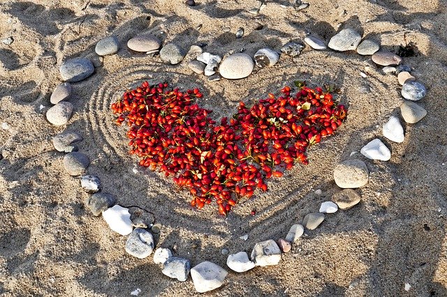 Free download Heart Sand Stones -  free free photo or picture to be edited with GIMP online image editor