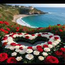 heart shaped rose garden wallpaper  screen for extension Chrome web store in OffiDocs Chromium