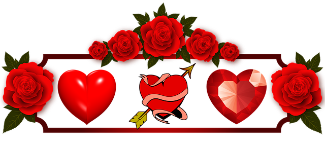 Free download Hearts Valentines Day Flowers Rose free illustration to be edited with GIMP online image editor