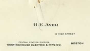Free download H.E. Ayer Business Card free photo or picture to be edited with GIMP online image editor