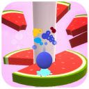 Helix Fruit Jump Arcade Game  screen for extension Chrome web store in OffiDocs Chromium