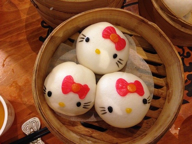Free download Hello Kitty Dumplings Asia Asian -  free photo or picture to be edited with GIMP online image editor