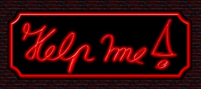 Free download Help Neon Board -  free illustration to be edited with GIMP free online image editor