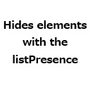 Hides elements with the listPresence in SharePoint  screen for extension Chrome web store in OffiDocs Chromium