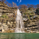 High cliffs and waterfalls  screen for extension Chrome web store in OffiDocs Chromium