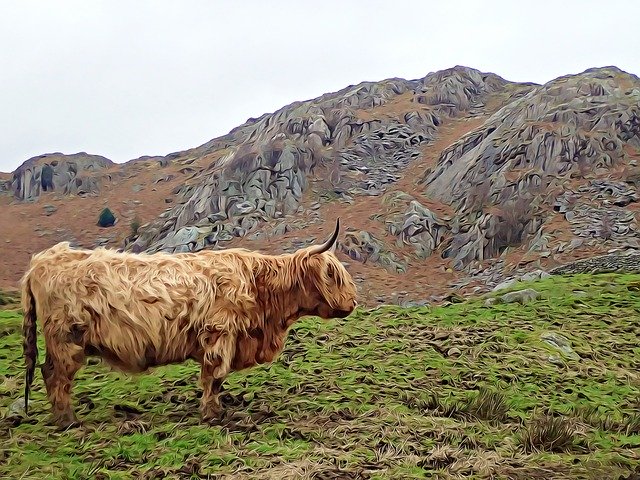 Free download Highlander Eskdale Landscape Lake -  free illustration to be edited with GIMP free online image editor