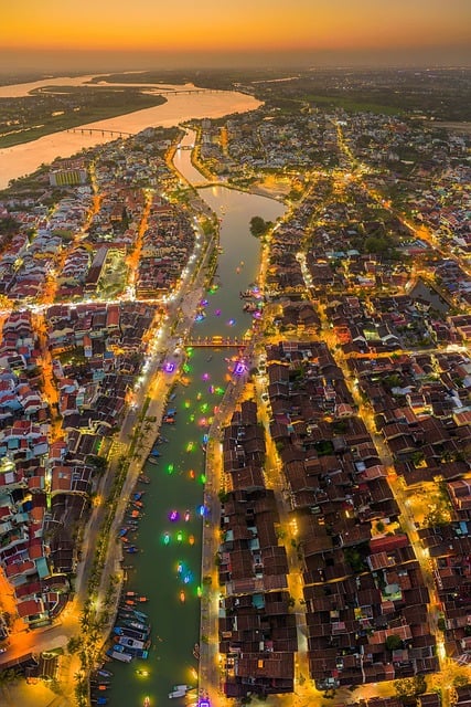 Free download hoi an vietnam city lights sunset free picture to be edited with GIMP free online image editor