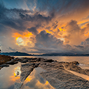 Hong Kong with yellow and dark blue sky  screen for extension Chrome web store in OffiDocs Chromium