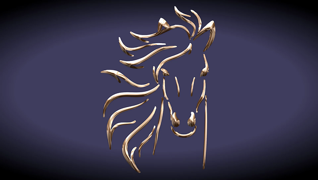 Free download Horse Gold Glitter -  free illustration to be edited with GIMP free online image editor