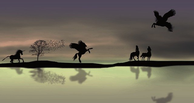 Free download Horse Pegasus Lone Tree -  free illustration to be edited with GIMP free online image editor