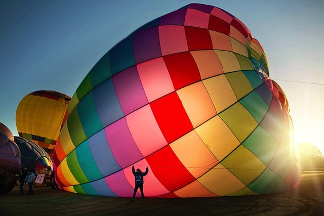 Free download hot air balloon inflating morning free picture to be edited with GIMP free online image editor