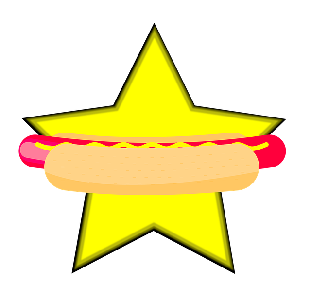 Free download Hot Dog Gwiazda Jedzenie Fast - Free vector graphic on Pixabay free illustration to be edited with GIMP free online image editor