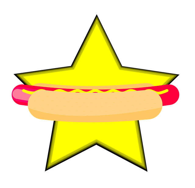 Free download Hot Dog Gwiazda Jedzenie Fast - Free vector graphic on Pixabay free illustration to be edited with GIMP free online image editor