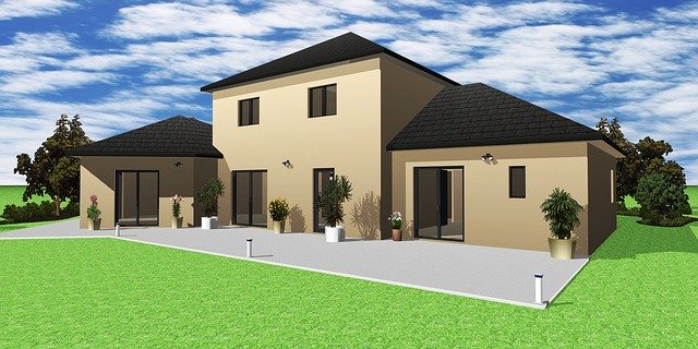 Free download House 3D Render -  free illustration to be edited with GIMP free online image editor