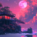 House by the Sea Under a Pink Moon  screen for extension Chrome web store in OffiDocs Chromium