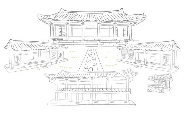 Free download House Old Hanok And -  free illustration to be edited with GIMP free online image editor