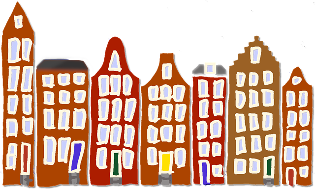 Free download Houses Fronts Peace -  free illustration to be edited with GIMP free online image editor