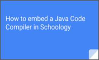 Free download How to Embed a Java Code Compiler in Schoology free photo or picture to be edited with GIMP online image editor