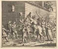 Free download Hudibras and Ralpho Made Prisoners and Carried to the Stocks (Seventeen Small Illustrations for Samuel Butlers Hudibras, no. 6) free photo or picture to be edited with GIMP online image editor