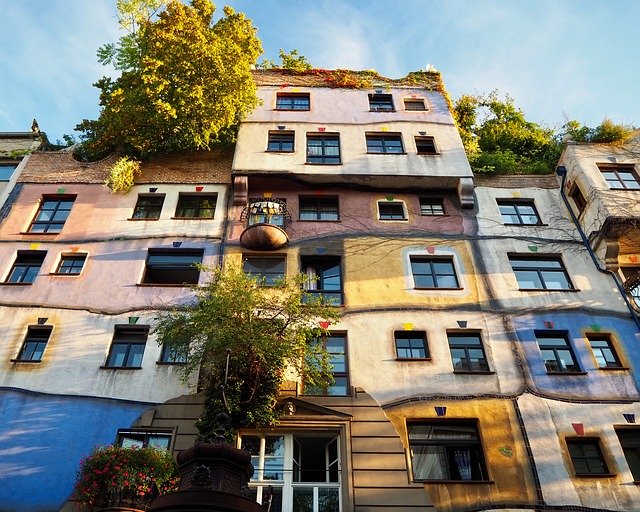 Gratis download Hundertwasser Vienna Landmark - gratis foto of afbeelding om te bewerken met GIMP online afbeeldingseditor