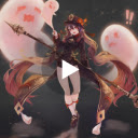 Hu Tao Genshin Impact Gameograf  screen for extension Chrome web store in OffiDocs Chromium