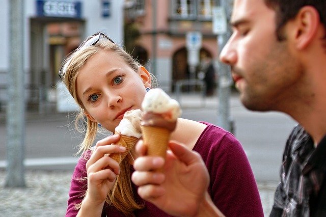 Free download Ice Cream Cone Couple -  free photo or picture to be edited with GIMP online image editor