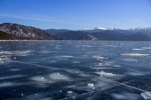 Descarga gratuita Ice Lake Nature: foto o imagen gratuita para editar con el editor de imágenes en línea GIMP