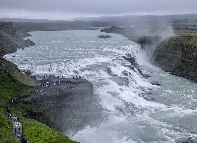 Libreng download Iceland Gullfoss Waterfall - libreng larawan o larawan na ie-edit gamit ang GIMP online na editor ng imahe