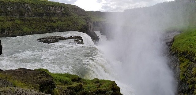 Free download Iceland Waterfall Landscape -  free photo or picture to be edited with GIMP online image editor