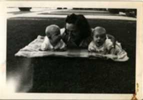 Free download Ida with Sheila and Susan as babies, Los Angeles, 1942(?) free photo or picture to be edited with GIMP online image editor