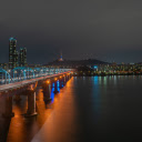 Illuminated Bridges Over the Han River at Night  screen for extension Chrome web store in OffiDocs Chromium