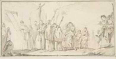 Free download Illustration for a Book:  Procession of Monks and Flagellants free photo or picture to be edited with GIMP online image editor