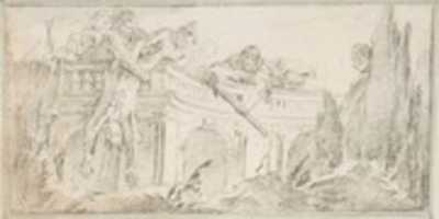 Free download Illustration for a Book: Scene of Men Disposing of Corpse in a Garden free photo or picture to be edited with GIMP online image editor