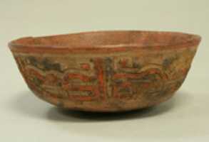 Free download Incised Painted Bowl with Feline Faces free photo or picture to be edited with GIMP online image editor