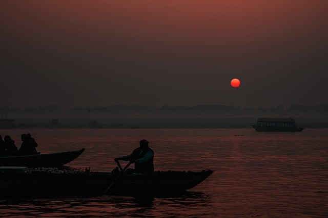 Free download india ganges river evening twilight free picture to be edited with GIMP free online image editor