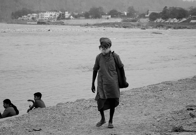 Free download india old man ganges river water free picture to be edited with GIMP free online image editor