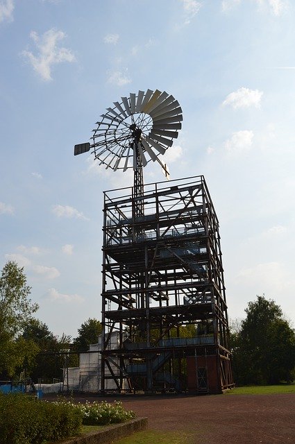 무료 다운로드 산업 기념물 바람개비 - 무료 사진 또는 김프 온라인 이미지 편집기로 편집할 수 있는 사진