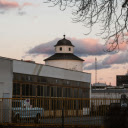 Industrial Urban Scene at Dusk with Dramatic Sky  screen for extension Chrome web store in OffiDocs Chromium