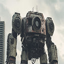 Interface Robot Geant Sur Fond De Ciel Sombre A Coflix  screen for extension Chrome web store in OffiDocs Chromium