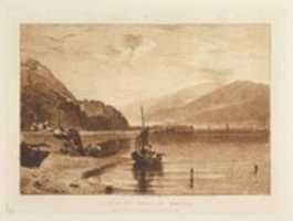 Free download Inverary Pier, Loch Fyne, Morning, from Liber Studiorum, part VII free photo or picture to be edited with GIMP online image editor
