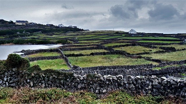 Descarga gratuita Ireland Stone Walls Meadow: foto o imagen gratuita para editar con el editor de imágenes en línea GIMP