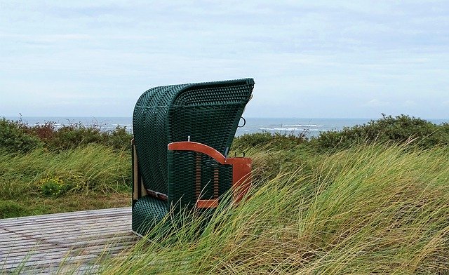 Free download Island Beach Chair North Sea -  free photo or picture to be edited with GIMP online image editor