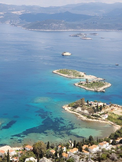 Free download Island Chain Beautiful Sea Ancient -  free photo or picture to be edited with GIMP online image editor