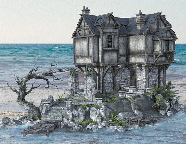 Free download island house middle ages historical free picture to be edited with GIMP free online image editor