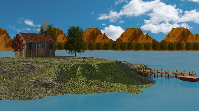 Free download Island Water Nature -  free illustration to be edited with GIMP free online image editor