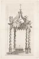 Free download Isolated View of Berninis Baldacchino. Plate 39 from the Album Basilica di S. Pietro in Vaticano free photo or picture to be edited with GIMP online image editor