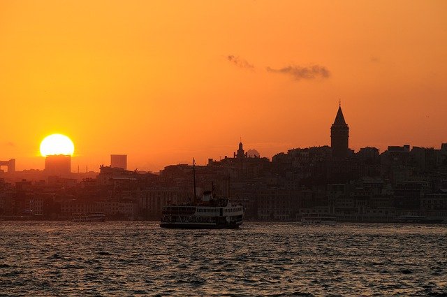 Free download istanbul sunset sea turkey sky free picture to be edited with GIMP free online image editor