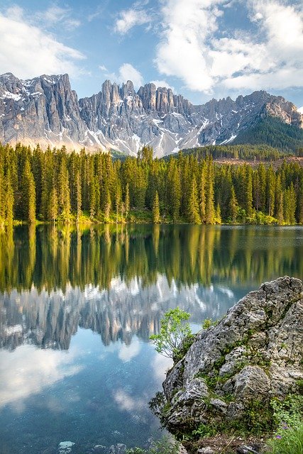 Darmowe pobieranie włochy karersee lago di carezza darmowe zdjęcie do edycji za pomocą bezpłatnego internetowego edytora obrazów GIMP