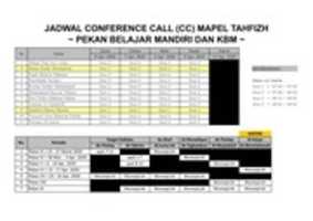 Free download Jadwal CC Tahfiizh PBM4 free photo or picture to be edited with GIMP online image editor