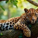 Jaguar Resting in a Tree  screen for extension Chrome web store in OffiDocs Chromium